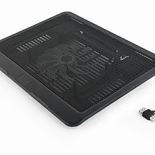 Notebookstandaard met koeling, zwart tot 15.6'' inch laptops